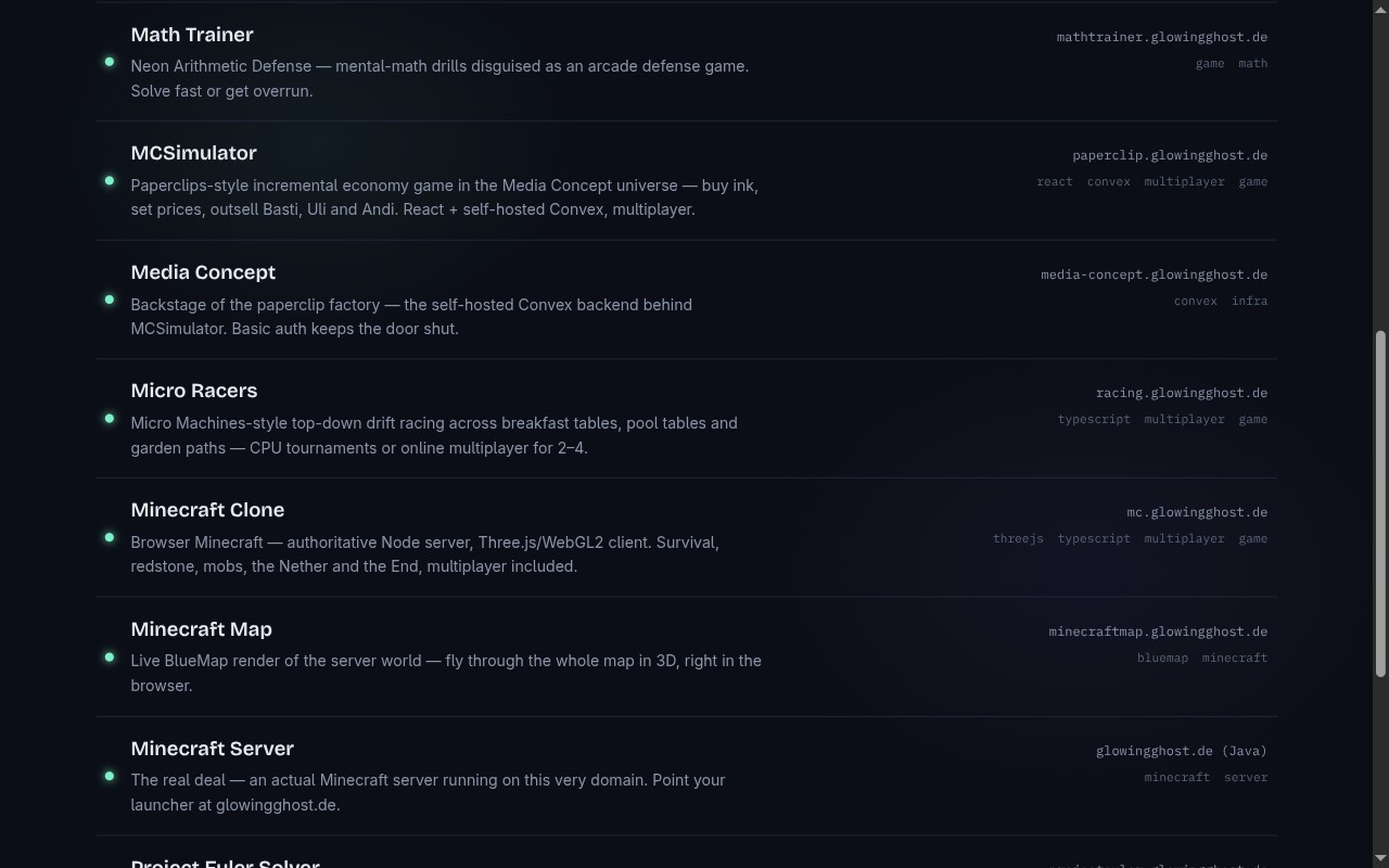 glowingghost.de screenshot 2