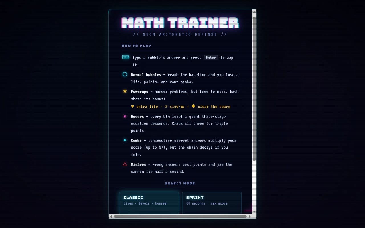 Math Trainer screenshot 2